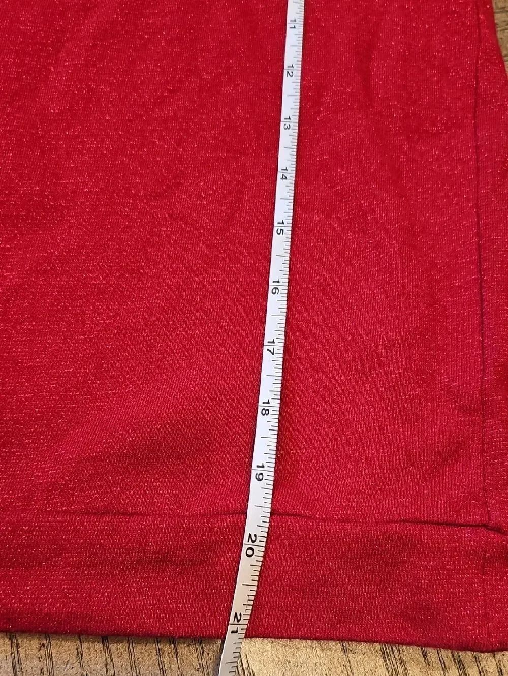 Red Ruffle Shimmer Sweater Size 7 H&M - Picture 5 of 9